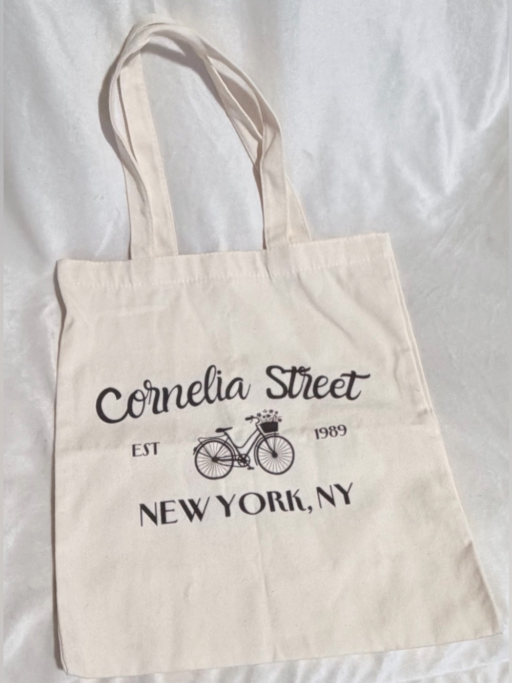 Lightweight Cream Canvas Tote Bag - New York, NY Print